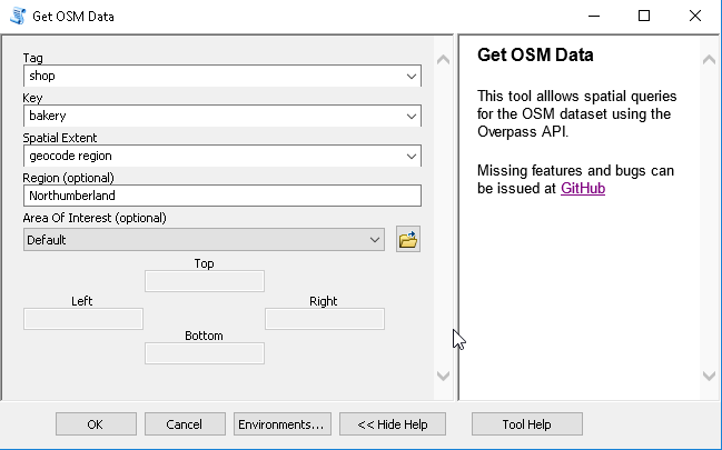 OSMQuery in ArcMAP 10.6